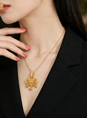 XKDDCT中国风平安吊坠项链新中式