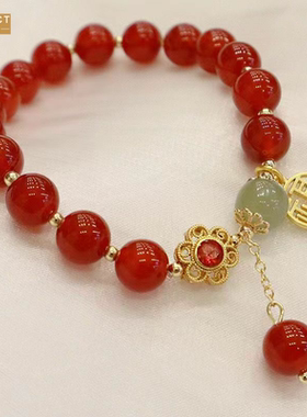 XKDDCT古风红新中式好事花生手链