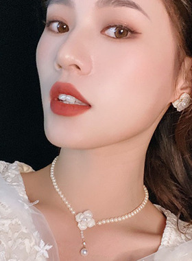 XKDDCT新款天然淡水珍珠项链法式
