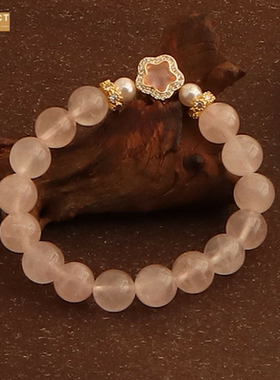 XKDDCT新款粉水晶贝珠手串星星手