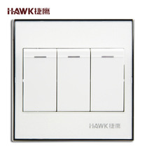 TeEagle Switch Socket Series Crystal Classic Ivory White 86 Type Three Open Single Control Three Single Control Wall Switch