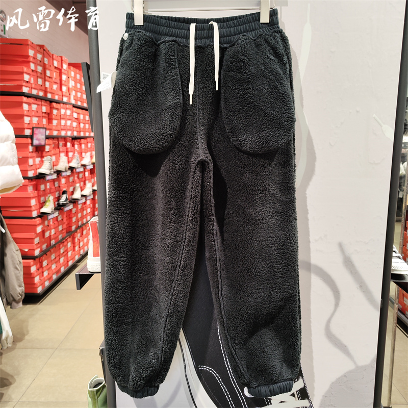【风雷】匡威加厚暖暖裤冬季男加绒运动裤束脚针织长裤10027003 - 图1