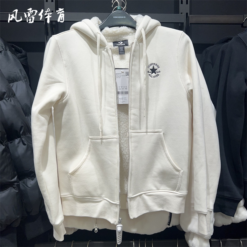 【风雷】CONVERSE匡威 新款女简约复古连帽卫衣保暖外套10027936 - 图2