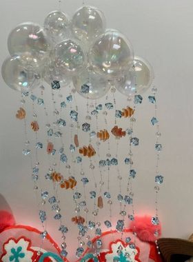 创意森系包节日礼物材料装饰风梦幻手工小鱼挂件 云朵ins风铃饰品