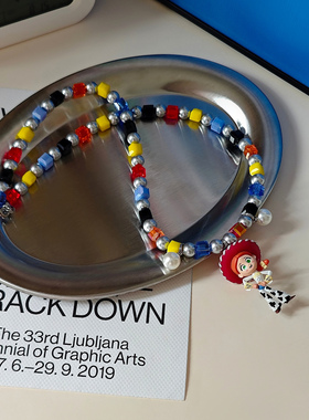 JMH小吴同学 迪士尼玩具总动员翠丝小众甜酷水晶项链日韩潮流配饰