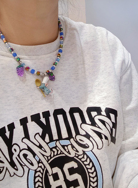 JMH小吴同学 原创料理鼠王可爱趣味吊坠项链韩系小众个性锁骨链