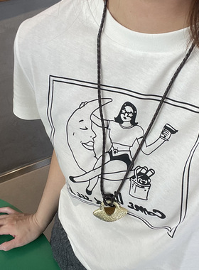 迷你编织包包吊坠项链皮绳小众高级感秋冬轻奢可调节毛衣链