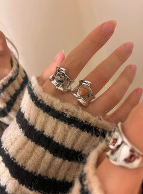 女金属美拉德轻奢风指环