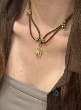 金属合金锁骨链女美拉德颈链