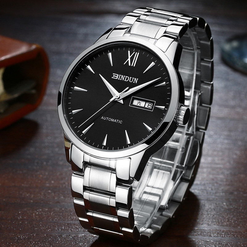 全自动防水时尚款双日历2020机械表 bindun宾顿国产腕表