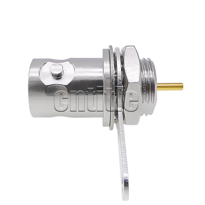 工业级50欧BNC-KYD母座插座全铜面板穿墙式安装焊接PCB板螺母固定 - 图1