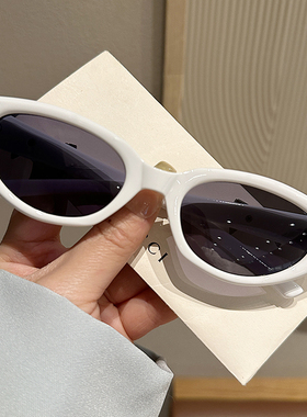 复古辣妹猫眼墨镜女小圆脸