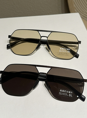 双梁茶色偏光高清太阳镜