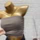 JU is sexy! High-end color series 4 colors, double-layer elasticity to show your figure, hot girl short top, vest and tube top