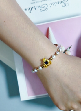 天然淡水珍珠灰姑娘手链精致气质