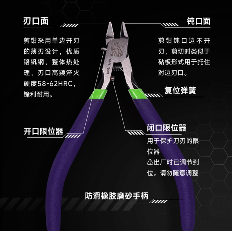 箱牌五代剪钳超薄单刃高达军事模型制作工具素组神之手水口钳_虎窝淘