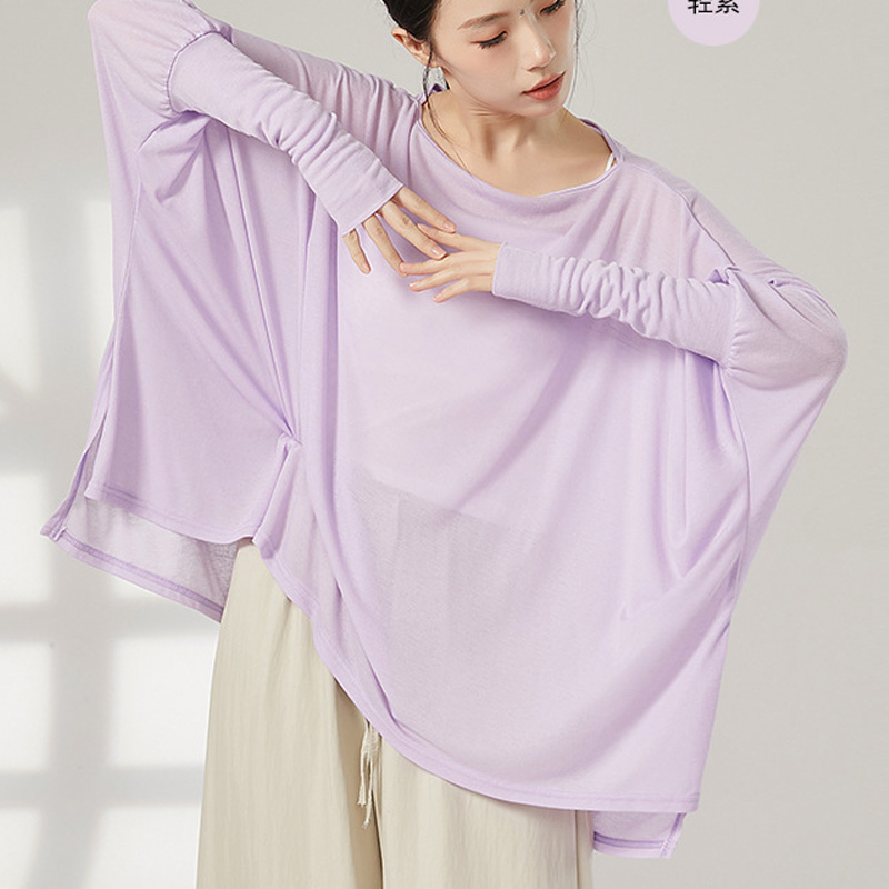 现代舞宽松大码舞蹈服男女同款舞蹈生日常练功服上衣艺考形体罩衫 - 图3