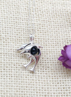 小众设计配饰百合花香薰项链