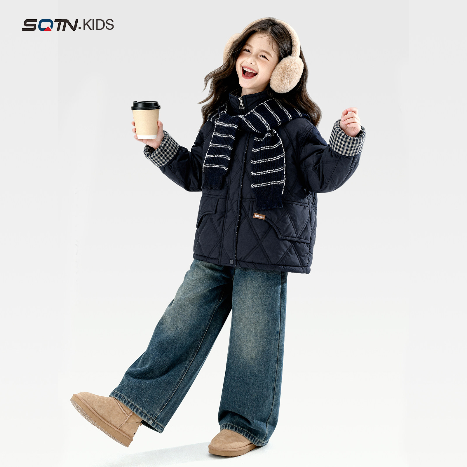 女童加厚外套冬季2025新款女孩短款上衣儿童加绒冬装棉服洋气童装,淘宝优惠券,粉丝福利购,淘宝优惠卷