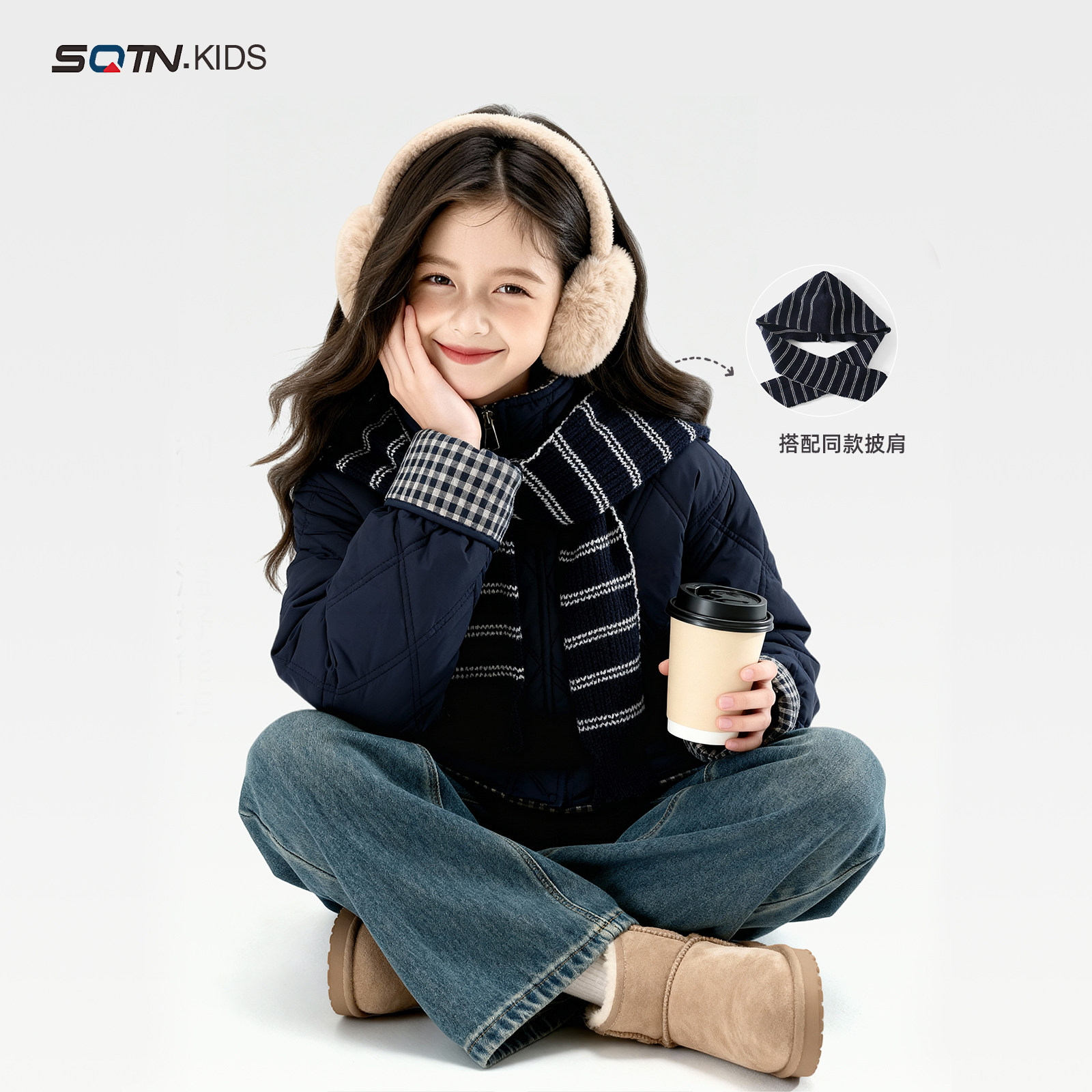 女童加厚外套冬季2025新款女孩短款上衣儿童加绒冬装棉服洋气童装,淘宝优惠券,粉丝福利购,淘宝优惠卷