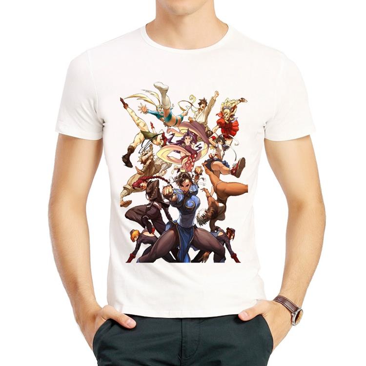 街头霸王T恤游戏街霸短袖白色联名衣服男女Street Fighter tshirt