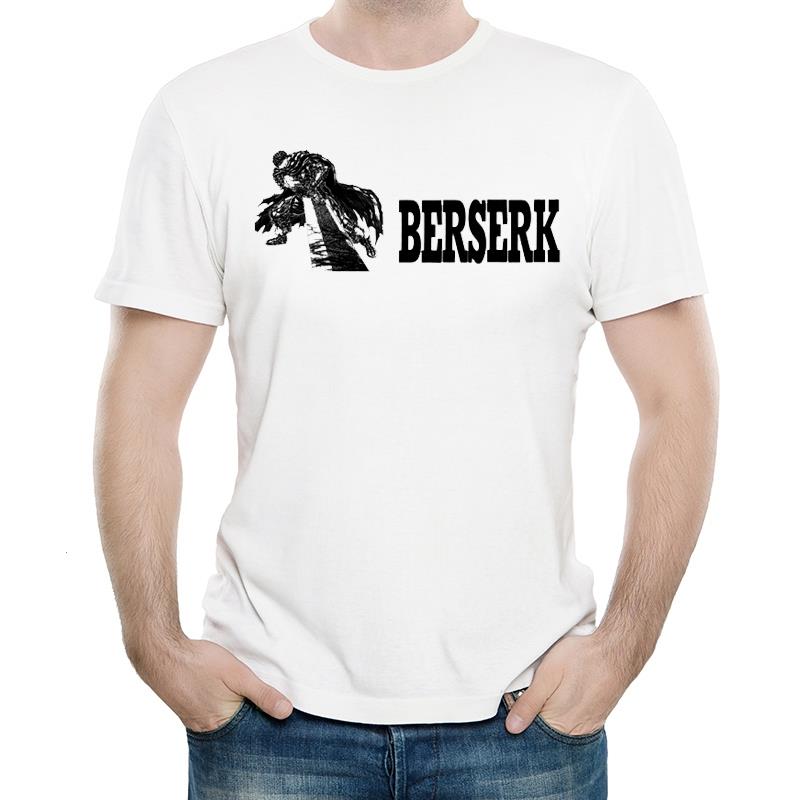 剑风传奇T恤衫白色动漫卡通印花短袖春季衣服男女Berserk T-shirt-图3