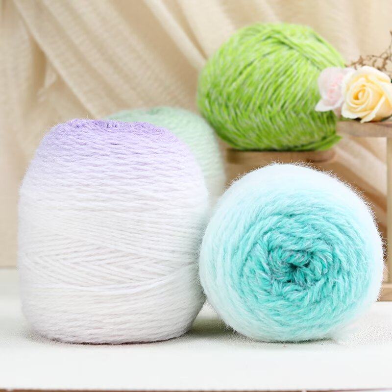 轻岚渐变长绒魔法球花束玫瑰花束礼物diy材料编织手工编毯子,淘宝优惠券,粉丝福利购,淘宝优惠卷
