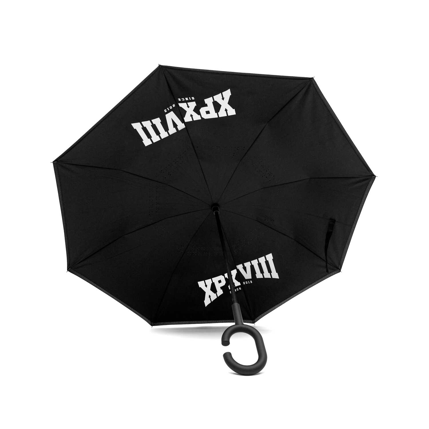 XPX 周柏豪 REVERSE UMBRELLA 团队印花直杆长柄双层反向雨伞 - 图3