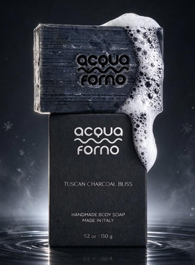 意大利 Acqua Forno 活性炭冷制皂 甘草根橄榄油沐浴皂 保湿焕亮