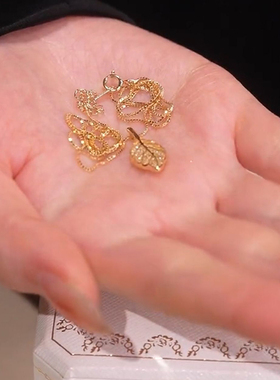 金枝玉叶项链女锁古链