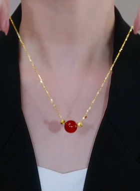 相思红豆项链玛瑙女时尚流行趋势