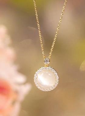 会旋转的项链女锁骨链