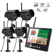 Digital Camera with 9 LCD Monitor DVR Wireless Kit Home CCT