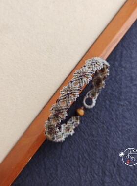 鱼小丸手作手工编织回纹手绳DIY拼色手链亲子情侣视频教程材料包