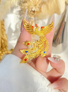 「凤舞九天」珐琅凤凰戒指女婚嫁首饰精致轻奢感求婚食指戒送礼物