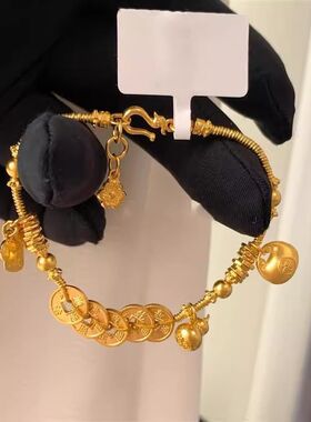 五帝钱币葫芦盘缠手链女复古招财纳福国潮轻奢精致百搭手饰