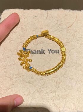 藏式弯管盘缠手链女国潮新中式招财传统古典手链配饰