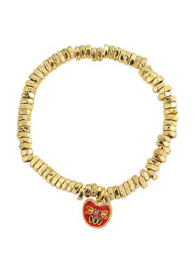 正宗新款古法金传承工艺福满盘柿柿如意手串珐琅彩手链送女友礼物