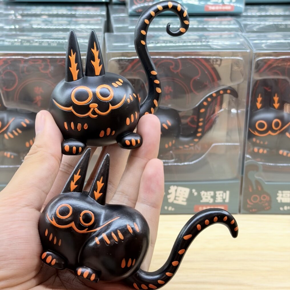 正品湖南省博物馆文创狸猫驾到福“狸”驾到立体摆件冰箱贴纪念品