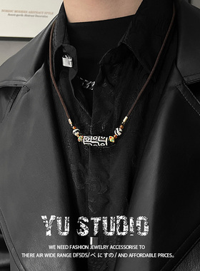 YUSTUDIO天然石通用财神项链