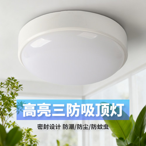 LED雷达自动感应人体声光控吸顶灯过道楼梯楼道走廊红外家用三防 - 图2