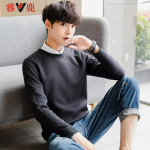 男士韩版加绒加厚毛衣