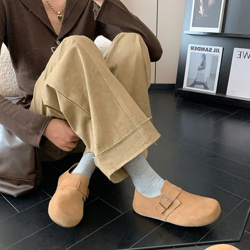 巨软好穿~不挑脚！网红厚底全包勃肯鞋女豆豆鞋森系圆头深口单鞋,淘宝优惠券,粉丝福利购,淘宝优惠卷