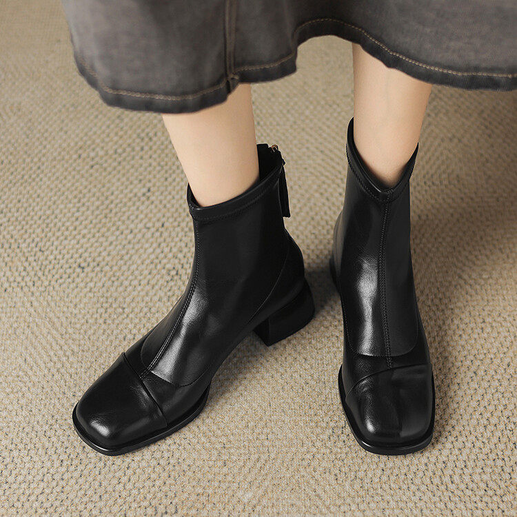 原创短靴女靴子2024新款英伦风显瘦马丁靴43大码中跟弹力瘦瘦靴女,淘宝优惠券,粉丝福利购,淘宝优惠卷