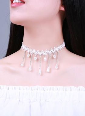 蕾丝低领配饰项链女女脖子饰品