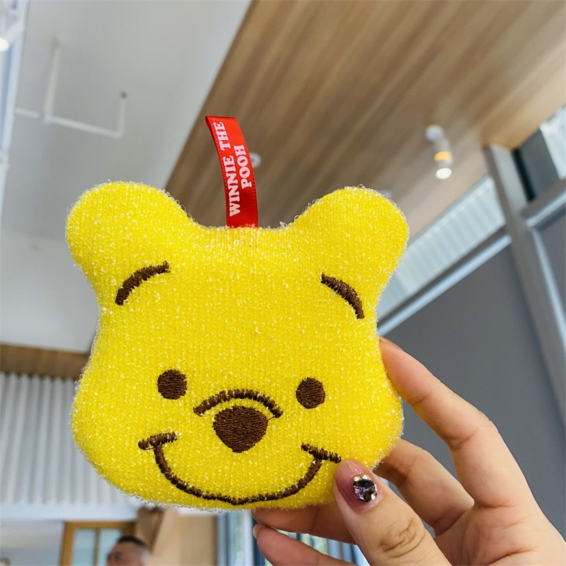 日本本土SKATER卡通抗菌洗碗巾厨房清洁海绵擦百洁布不伤锅刷子 - 图0