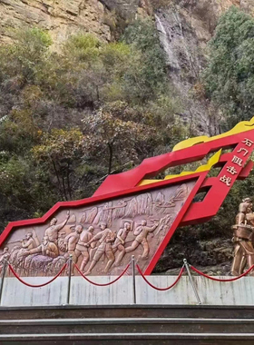 雕塑锻铜祝福做旧浮雕玻璃钢军人