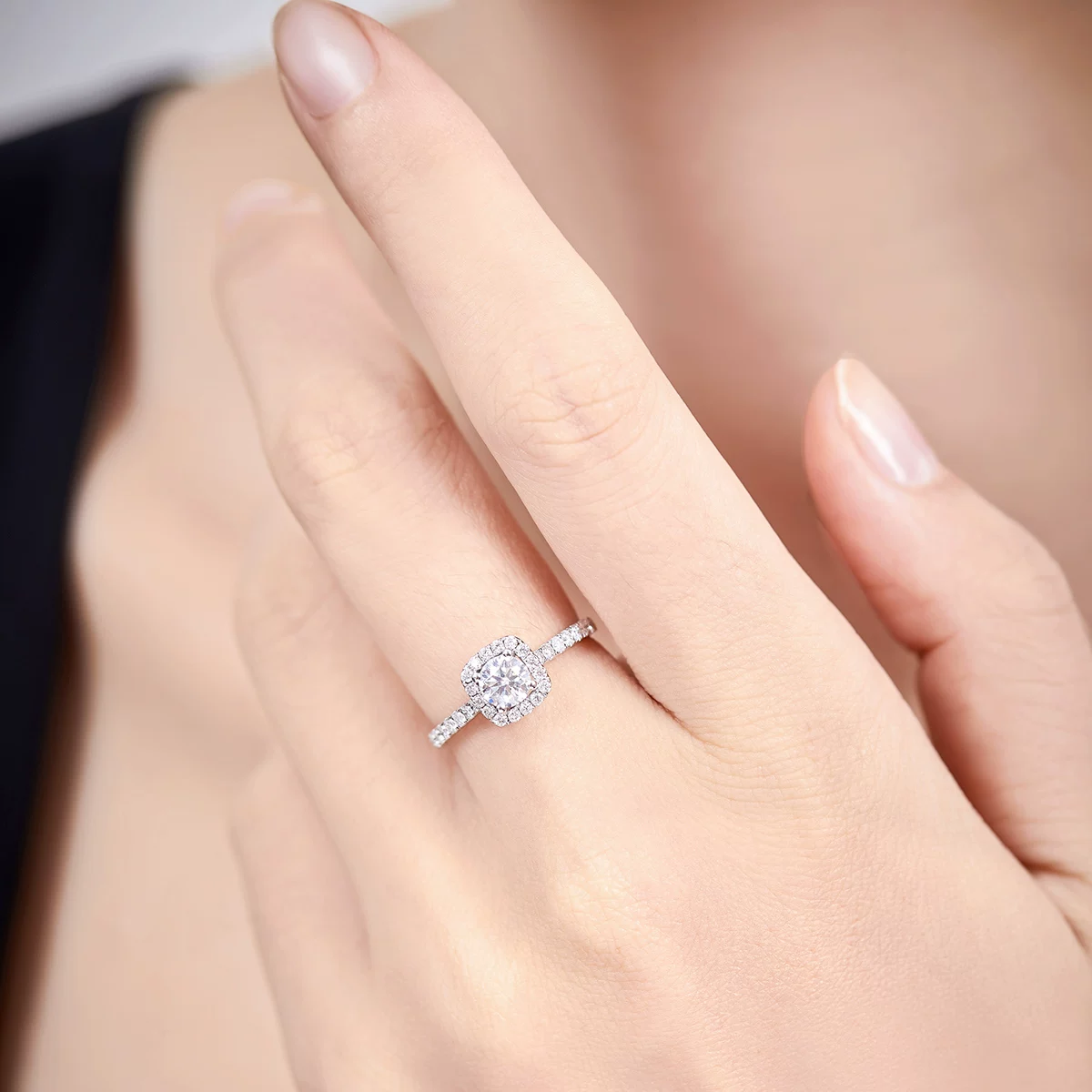Счастливое бриллиантовое кольцо для женщины 18K золото с настоящими бриллиантами, инкрустированные бриллианты 30 граней, обручальное кольцо, серьёзно к браку, новое изделие