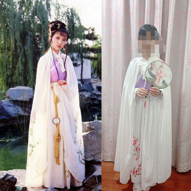 经典古装87版红楼梦林黛玉进贾府同款汉服演出服剧组影楼写真套装