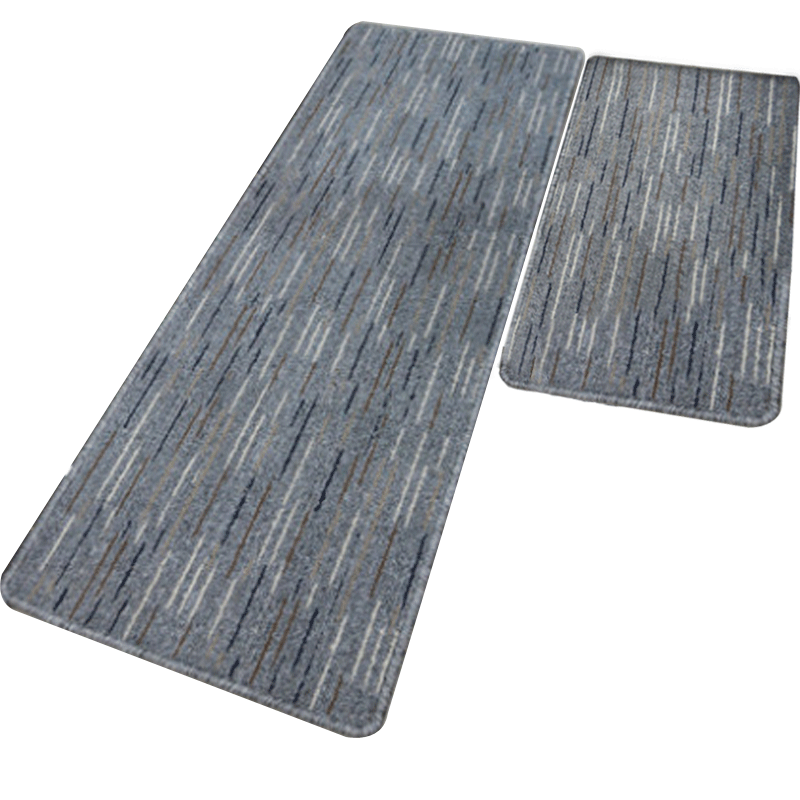 华德地毯 厨房毯橱柜飘窗卧室门口可定制地毯条纹吸水防滑TPE底 - 图0